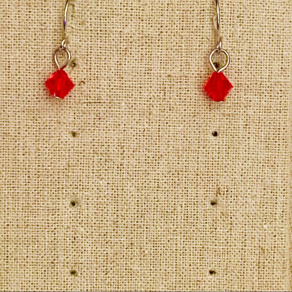 Red Crystal Dangle Earrings 🔥 3 for $20